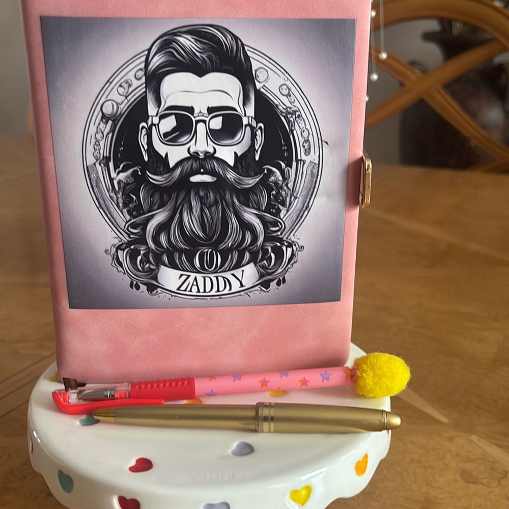 NIP Lined Notebook with Zaddy imprint & pen $65